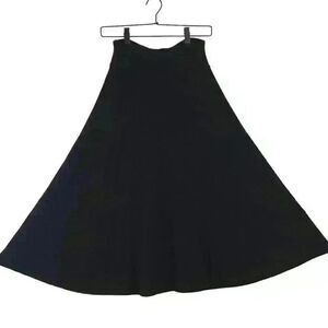 Michael Stars Black Midi A-Line Elastic Waist Stretchy Draped Skirt Size XS